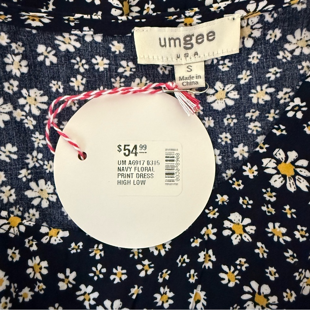 Umgee Baby Doll Black and White Floral Dress. Size S - Picture 8 of 10